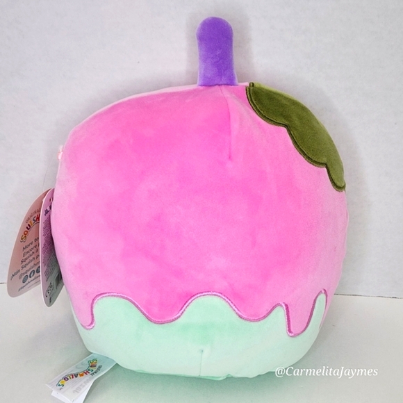 🎃 MONDI 🍎🪱 Pink Mint Candy Apple wWorm Halloween 2024 Original Squishmallow - Picture 5 of 8